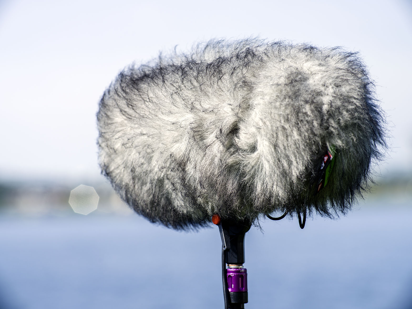 Soundfield St-450 microphone for 5.1 on location sound recording with Rycote wind jammer